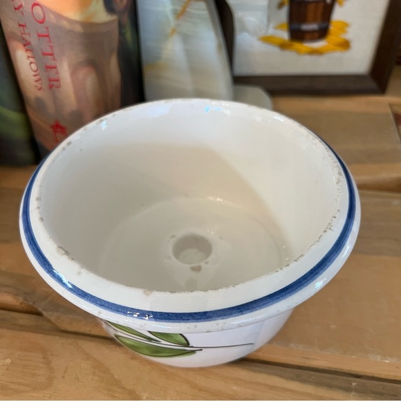 Vintage Hand Painted Oversized Mug Bowl Or Candle Stick Holder Teleflora - Picture 7 of 7